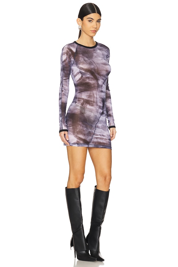 view 2 of 3 Twisted Dress in Black Multi