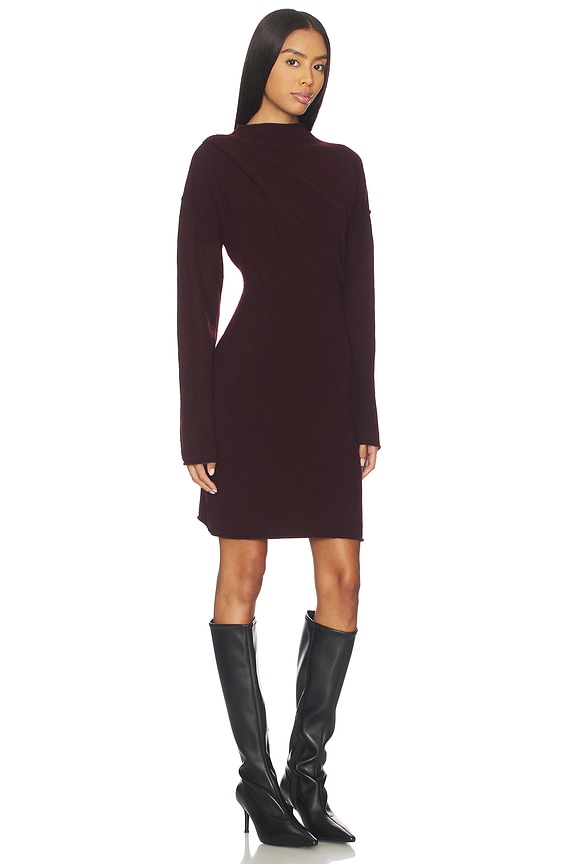 view 2 of 3 Slouchy Dress in Burgundy