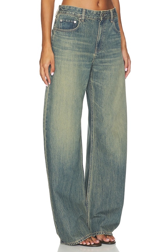 view 2 of 6 Relaxed Bootcut Leg in Heavy Tinted Blue