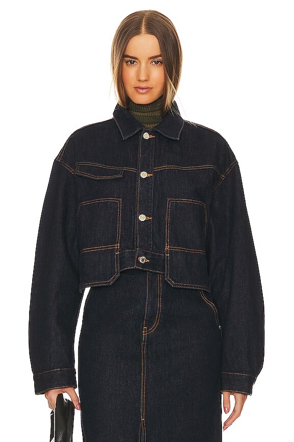 view 2 of 5 BLOUSON TRUCKER in Indigo Rinse