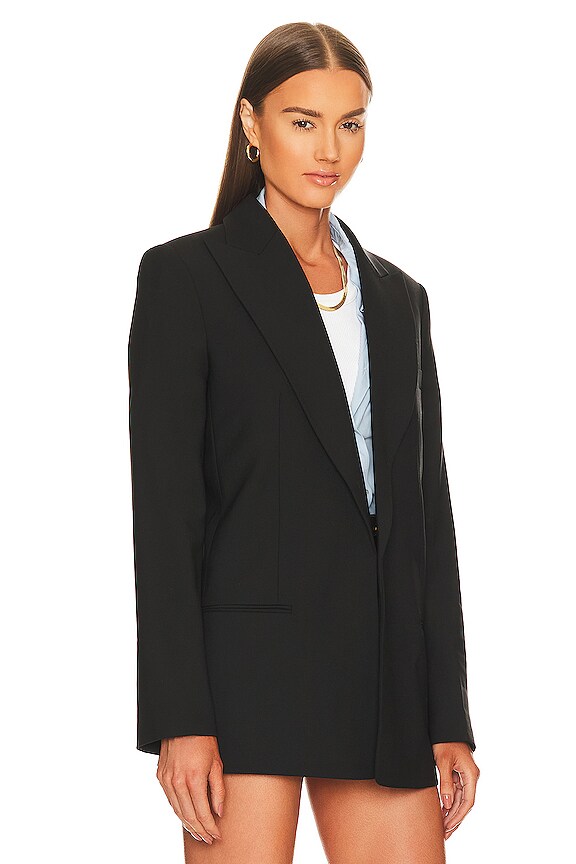view 2 of 4 Peak Lapel Blazer in Black