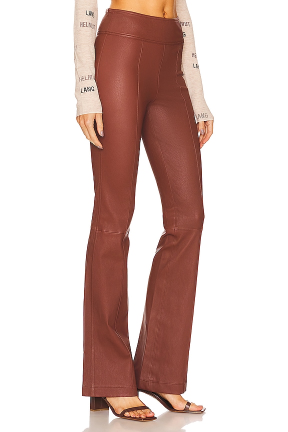 view 2 of 4 Leather Bootcut Pant in Cinnamon