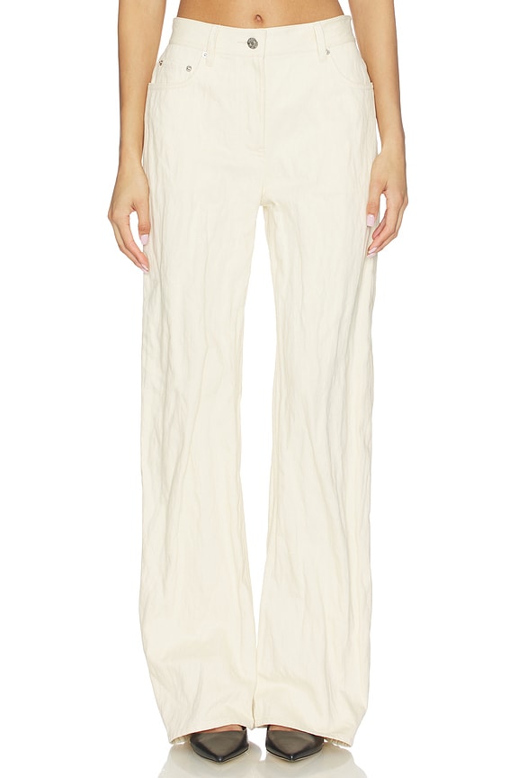 view 1 of 6 PANTALÓN CRUSHED RELAXED BOOTCUT in Muslin