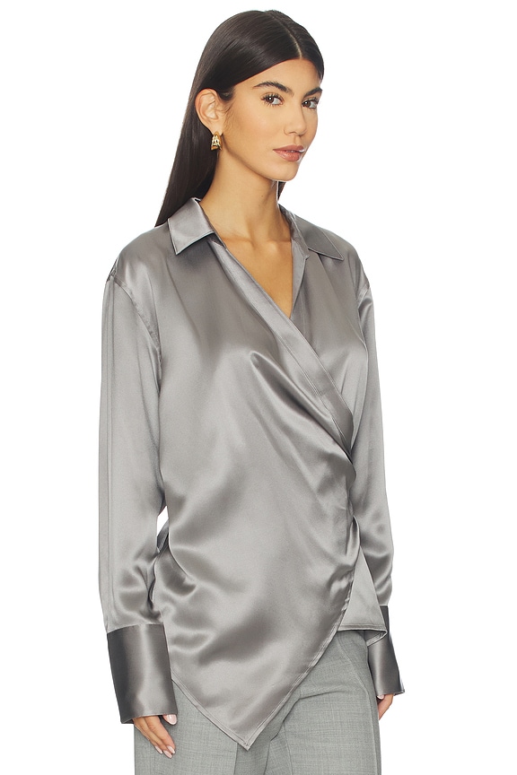 view 2 of 5 Wrap Relax Shirt in Steel