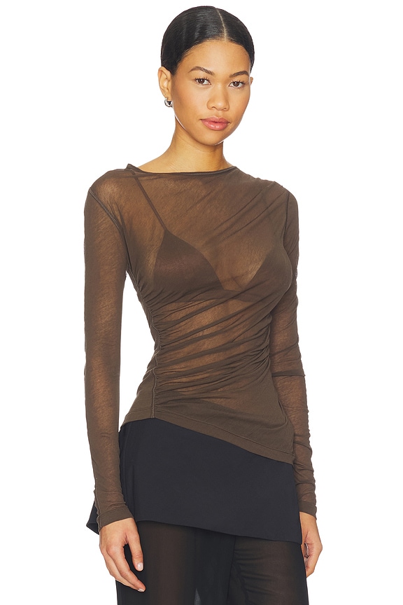 view 2 of 5 Seamed Wind Top in Bistre