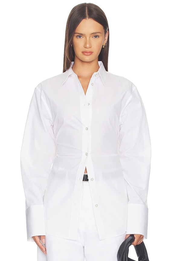 view 1 of 4 CAMISA KNOT SHIRT in White