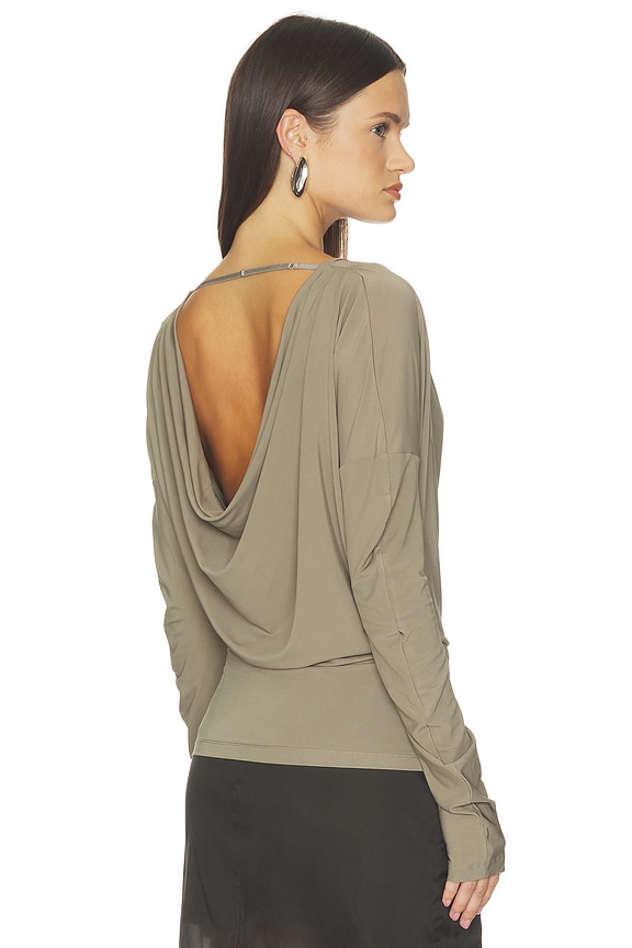 Cowl Long Sleeve Top