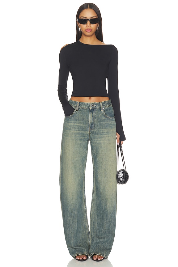 Asymmetrical Cutout Top