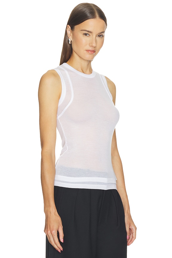 view 2 of 4 Layer Muscle T Sheer in Optic White