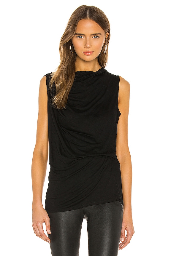 view 2 of 5 Crossover Drape Top in Onyx