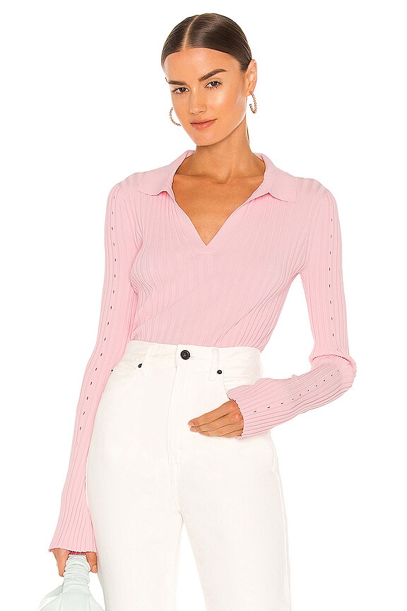 view 1 of 4 Slash Polo Top in Orchid