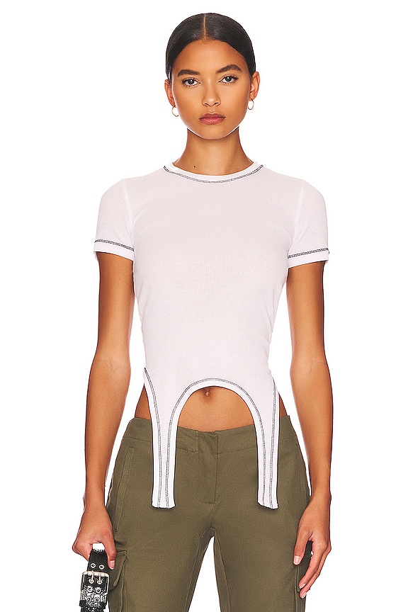 view 1 of 4 Cutaway Tee in Chalk White