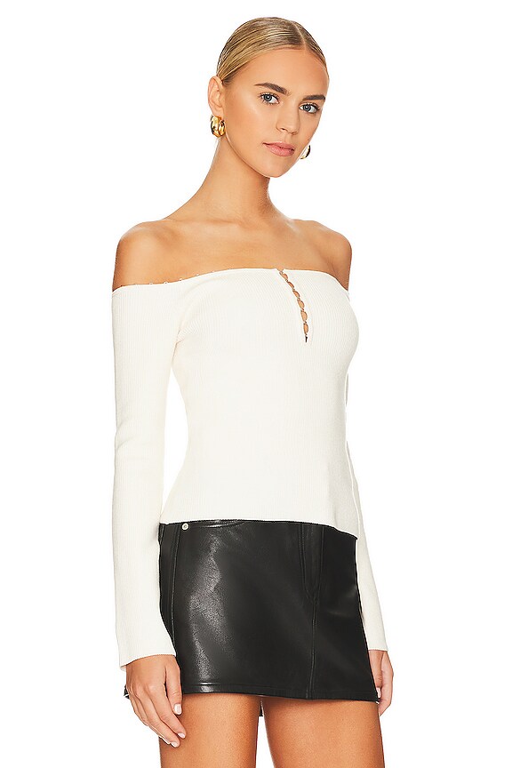 view 2 of 4 Cool Off The Shoulder Top in Winter White