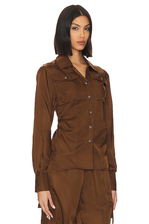 view 2 of 4 PATCH POCKET 셔츠 in Cigar