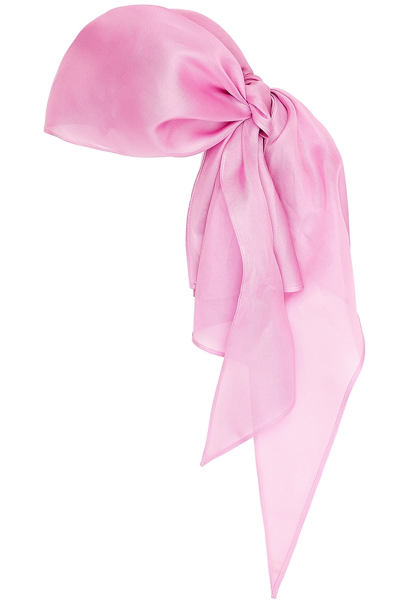 view 2 of 4 Silk Gazar Head Scarf in Ash Rose