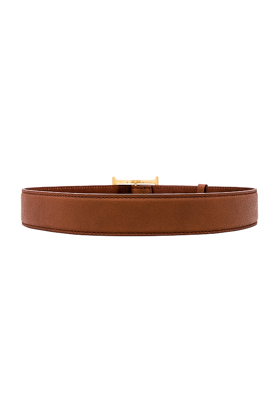 view 2 of 3 Logo Contrast Belt in Brown