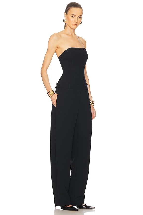 view 2 of 3 The Heavy Crepe Jumpsuit in Black
