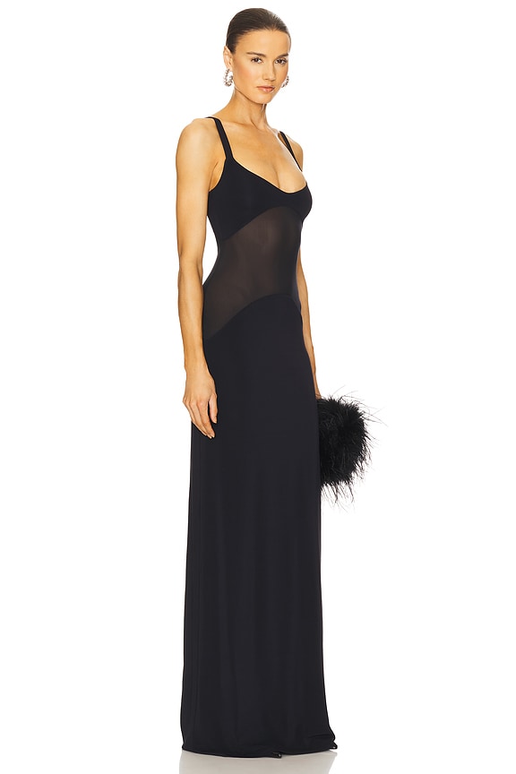 view 2 of 3 ПЛАТЬЕ SHEER KNIT CURVE in Black