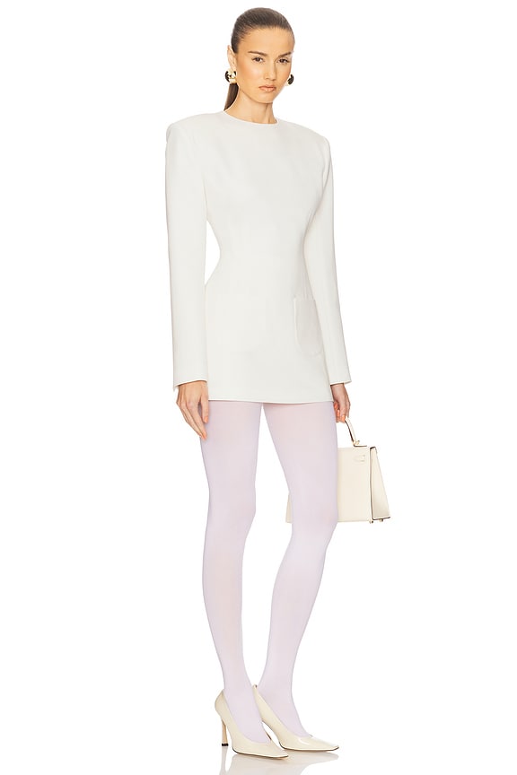 view 2 of 4 The Heavy Crepe Suit Dress in Ivory