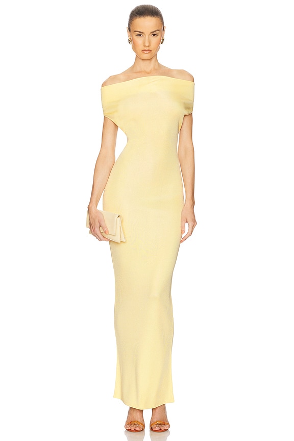view 2 of 5 Aaliyah Maxi Knit Dress in Butter Yellow