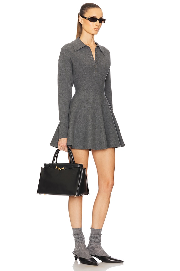 view 2 of 3 Saffron Mini Knit Dress in Heather Grey