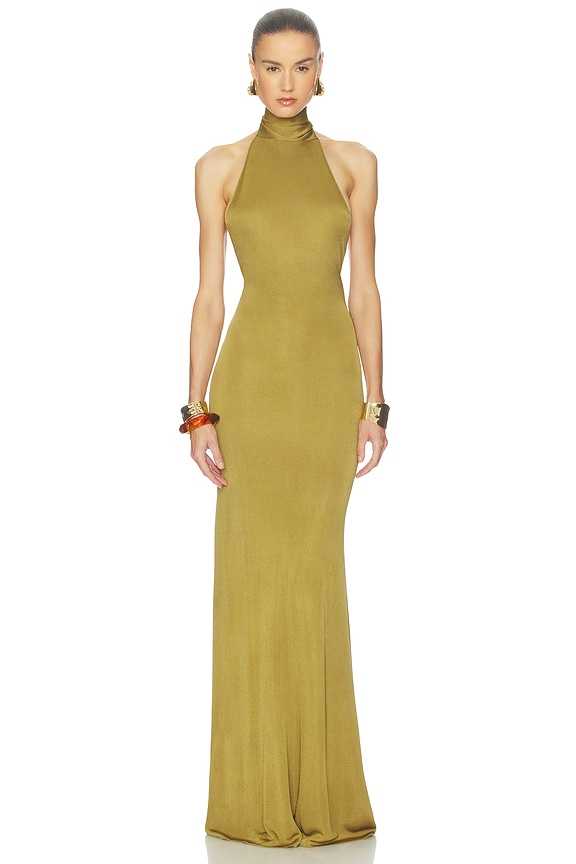 view 2 of 3 Novie Maxi Knit Dress in Burnished Gold