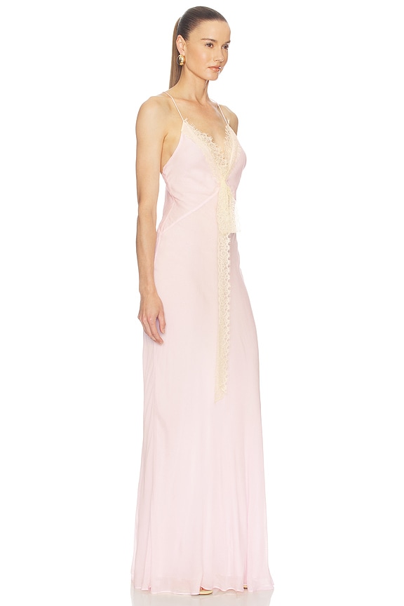 view 2 of 4 VESTIDO LARGO SHEER GEORGETTE in Peony Pink