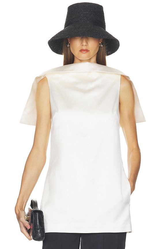 view 2 of 5 Folio Tunic in Double Face Satin in Ivory