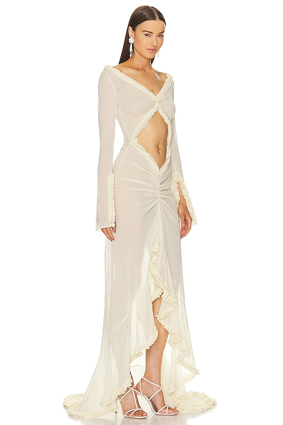 view 2 of 3 The Hilma Gown in Creme Beige