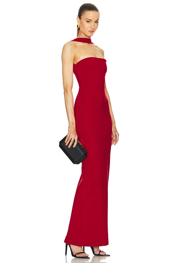 view 2 of 4 The Stephanie Dress in Deep Red