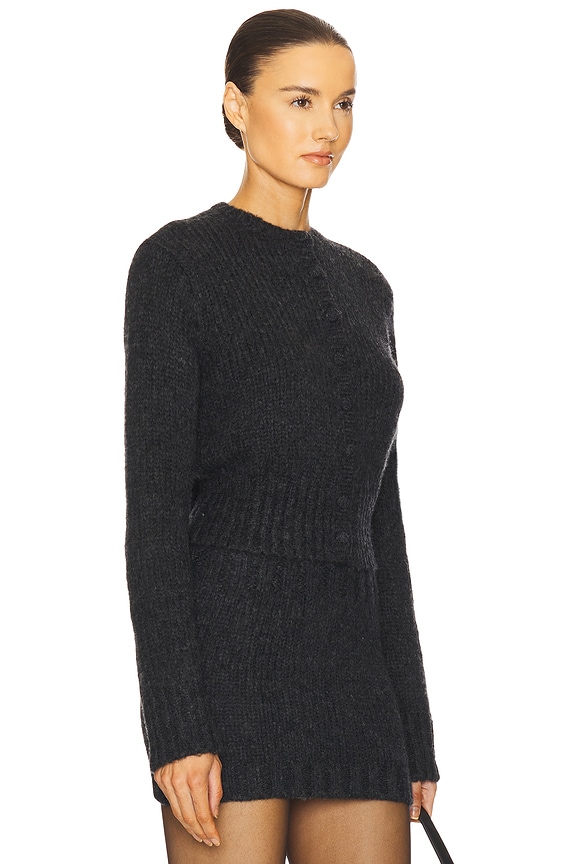 view 2 of 4 Annabelle Cardigan in Dark Heather Grey
