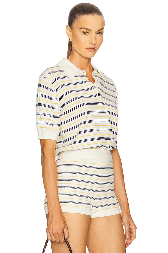 view 2 of 5 Inda Knit Polo in Cream & Navy