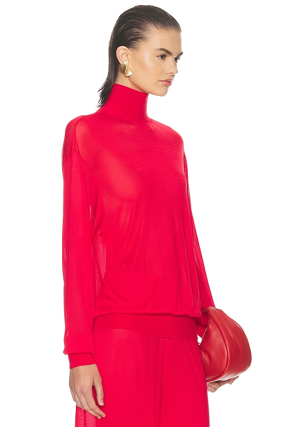 view 2 of 4 Madeira Turtleneck in Red