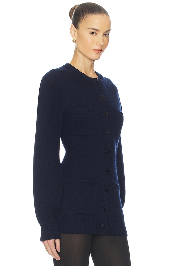 view 2 of 4 Devika Wool Cashmere Cardigan in Navy