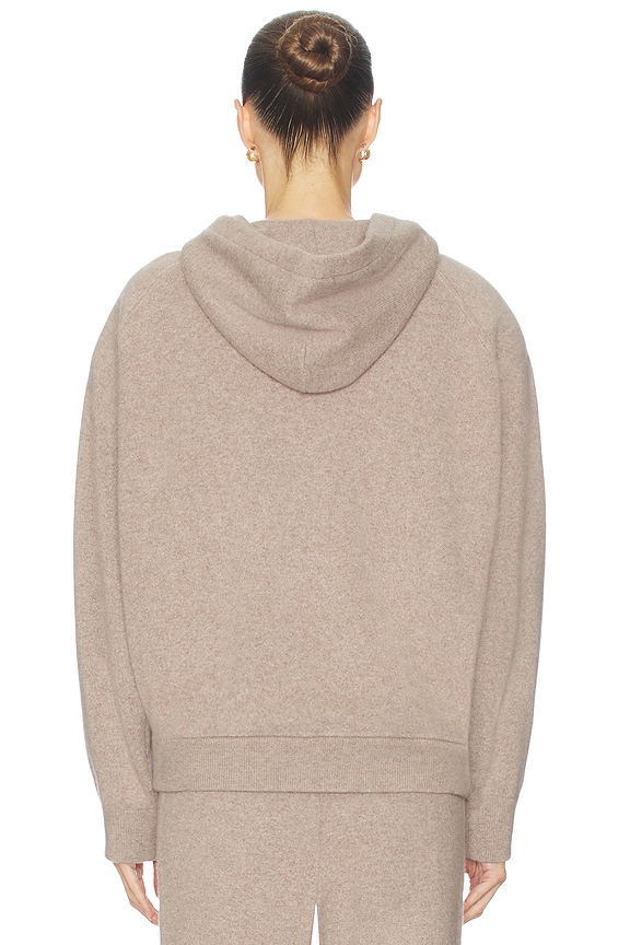 Helsa Saylor Cashmere Knit Hoodie in Taupe | REVOLVE