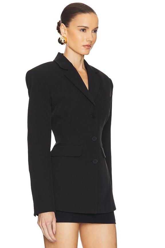 view 2 of 4 Recycled Twill S Curve Jacket in Black