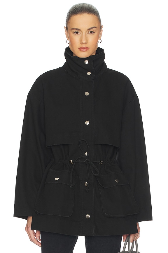 view 2 of 5 CHAQUETA UTILITARIA GARMENT WASHED in Washed Black