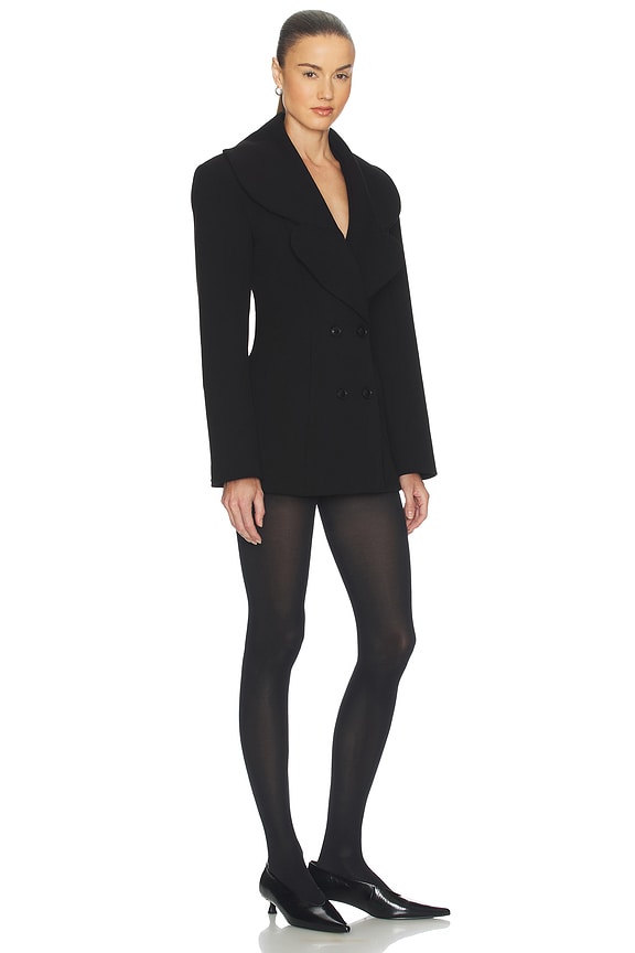 view 2 of 4 The Rampling Blazer in Thick Crepe in Black