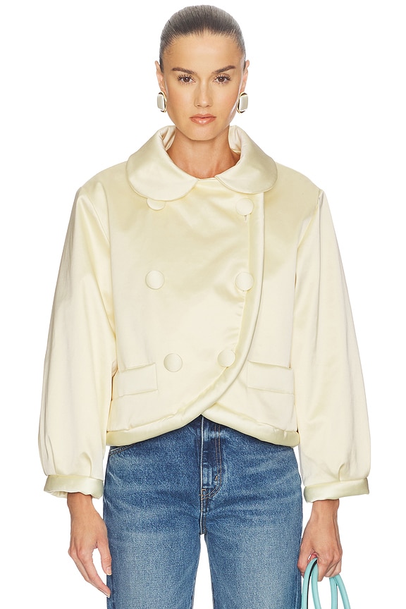 view 2 of 5 CHAQUETA SATEEN PUFF in Pale Yellow