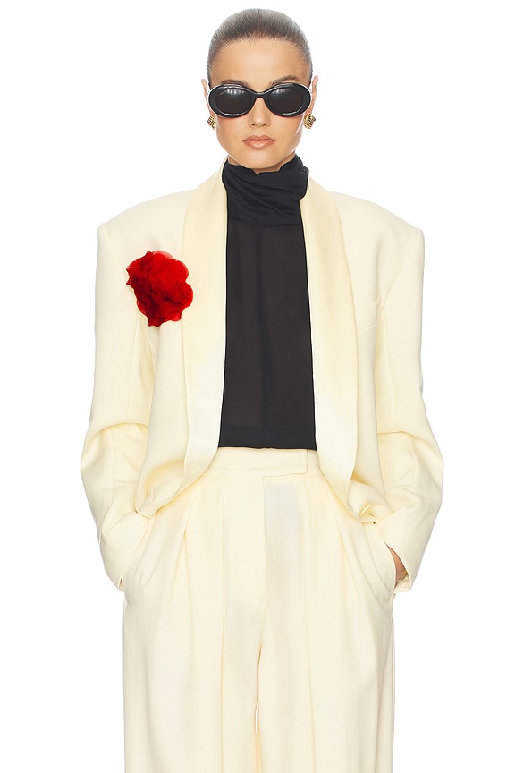 view 2 of 5 The Tux Blazer in Wool in Butter Yellow