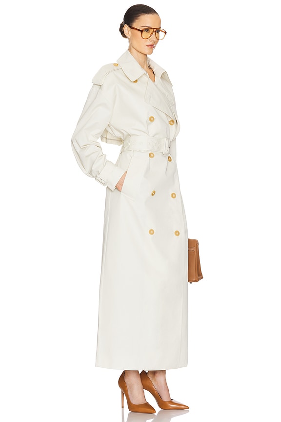 view 2 of 5 Classic Oversized Trench in Ivory