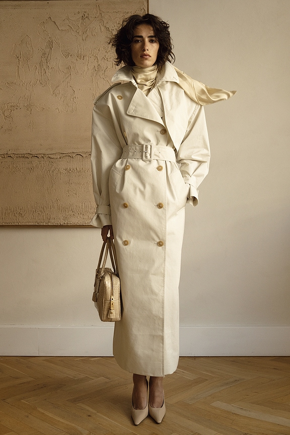 HELSA oversized cropped trench