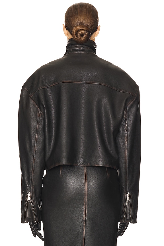 The Leather Oversized Moto Jacket