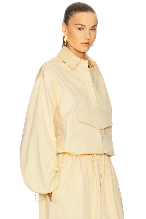 view 2 of 4 CHAQUETA COTTON TWILL ANORAK in Pale Yellow