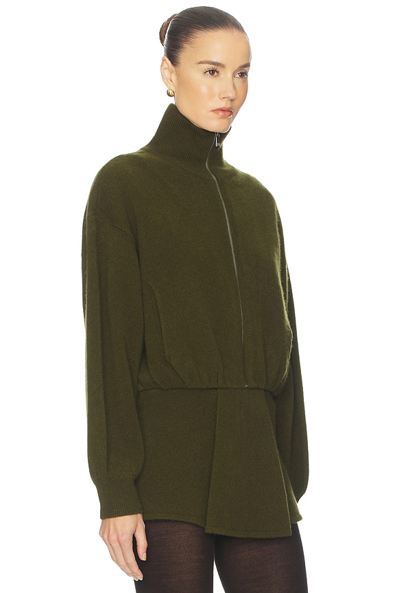 view 2 of 4 Josefine Knit Oversized Bomber in Olive