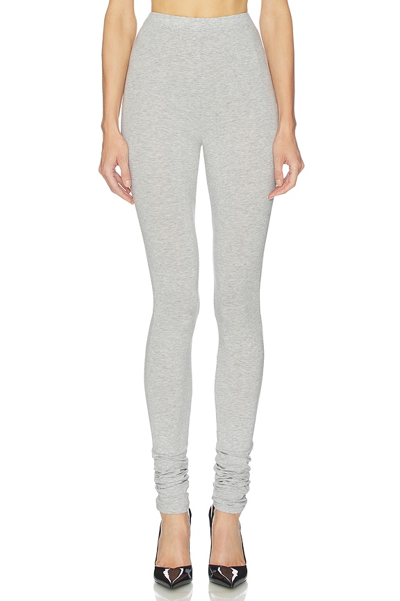 view 2 of 7 The Extra Long Jersey Legging in Heather Grey