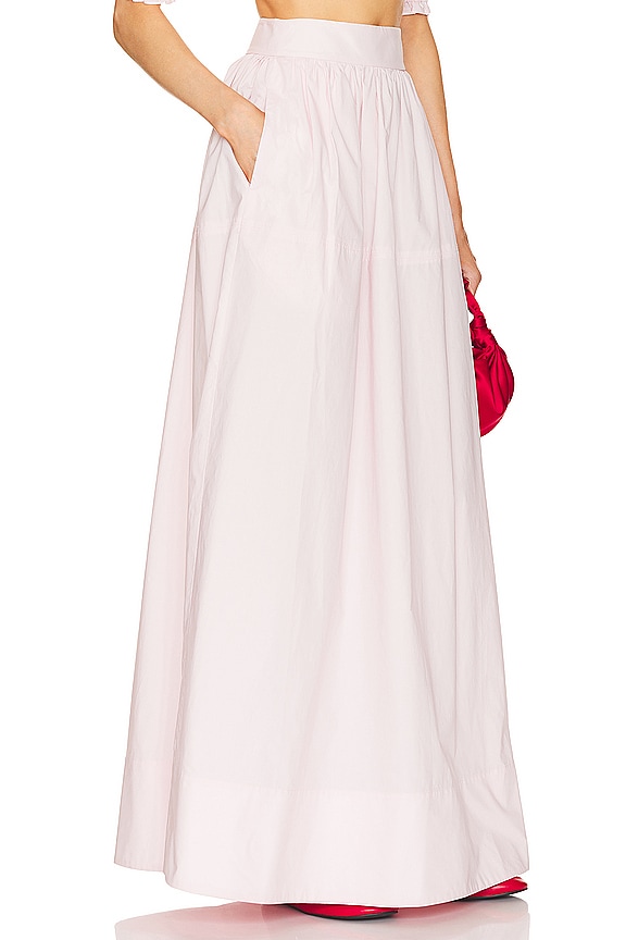 view 2 of 4 Poplin Maxi Skirt in Pale Pink