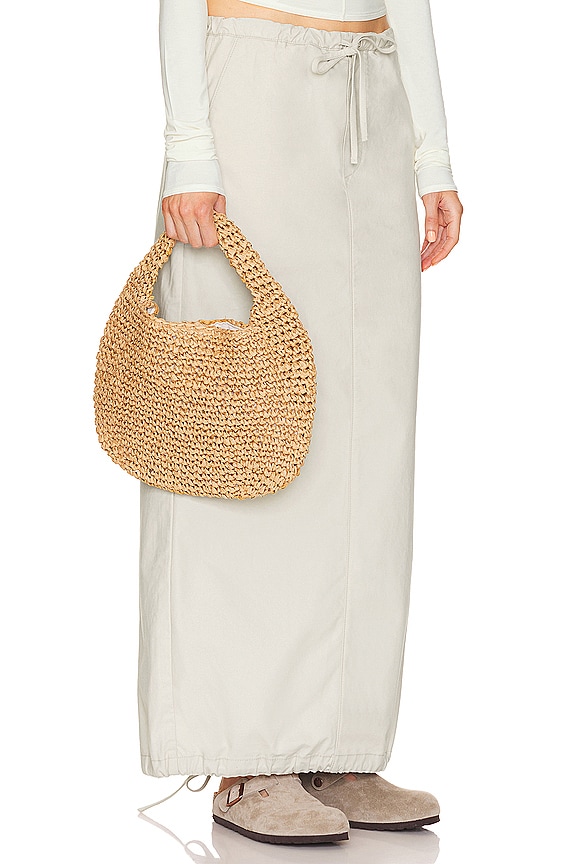 view 2 of 4 Workwear Drawcord Maxi Skirt in Ecru