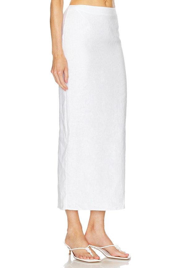 view 2 of 6 ЮБКА LINEN MIDI in Natural White