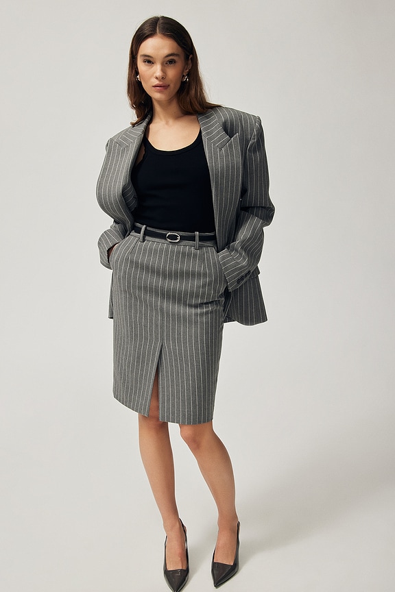 Pinstripe Pencil Skirt Helsa